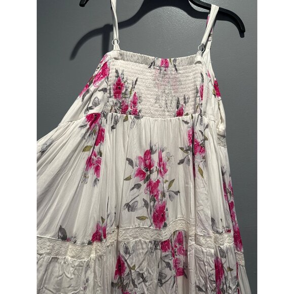 Torrid Women’s 2 (18–20) Floral Midi Dress Smocked Back Cottagecore Chic - Picture 8 of 9